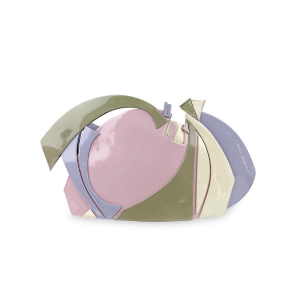Carolyn Leung pottery pink white marble 7x7 (approx) flower vase/sculpture - Picture 15 of 16